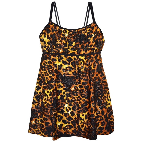 NWT NWSC Plus Size Womens Scoop SwimDress Swimsuit 18 W - Picture 1 of 2